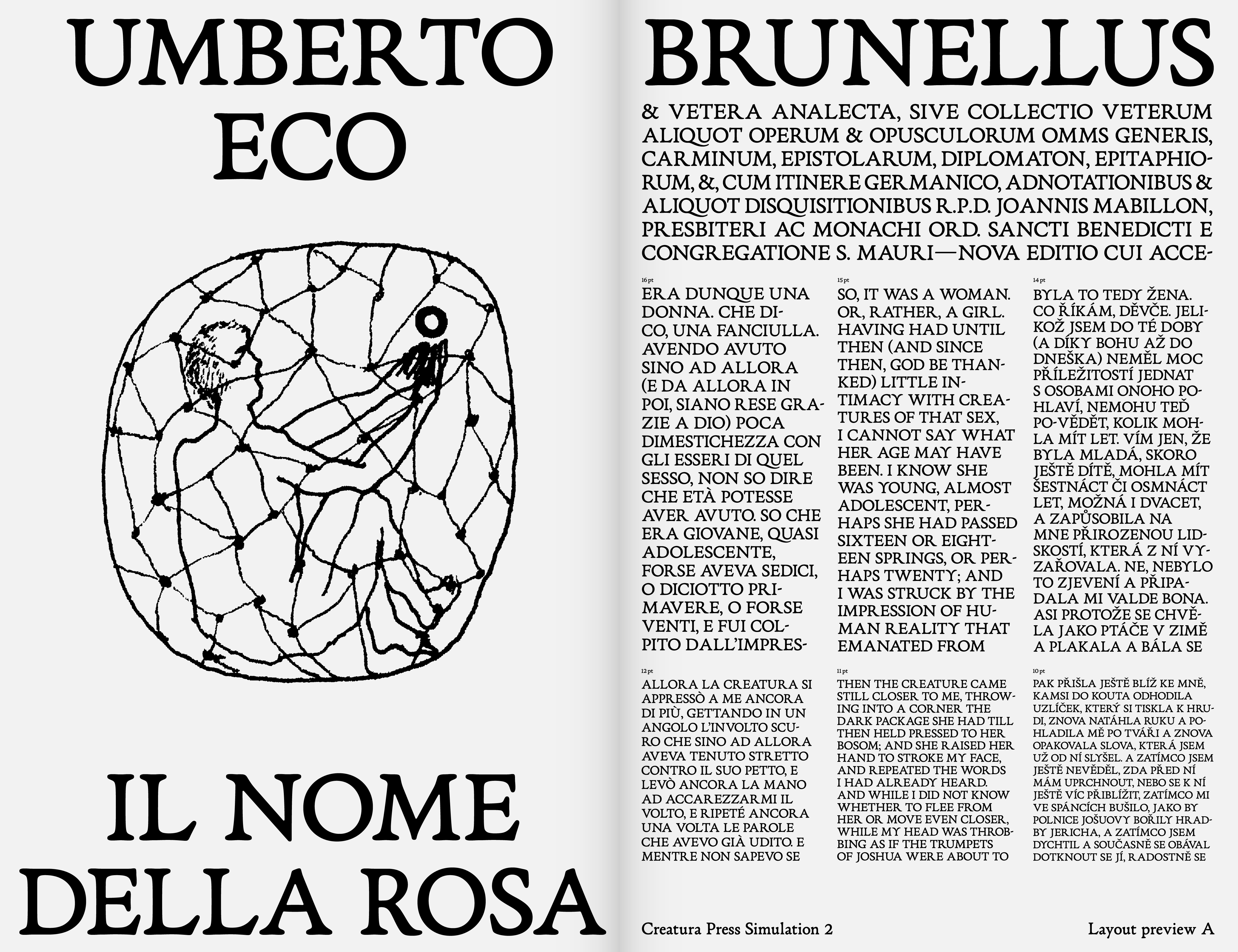 Book cover simulation of Umberto Eco's 
