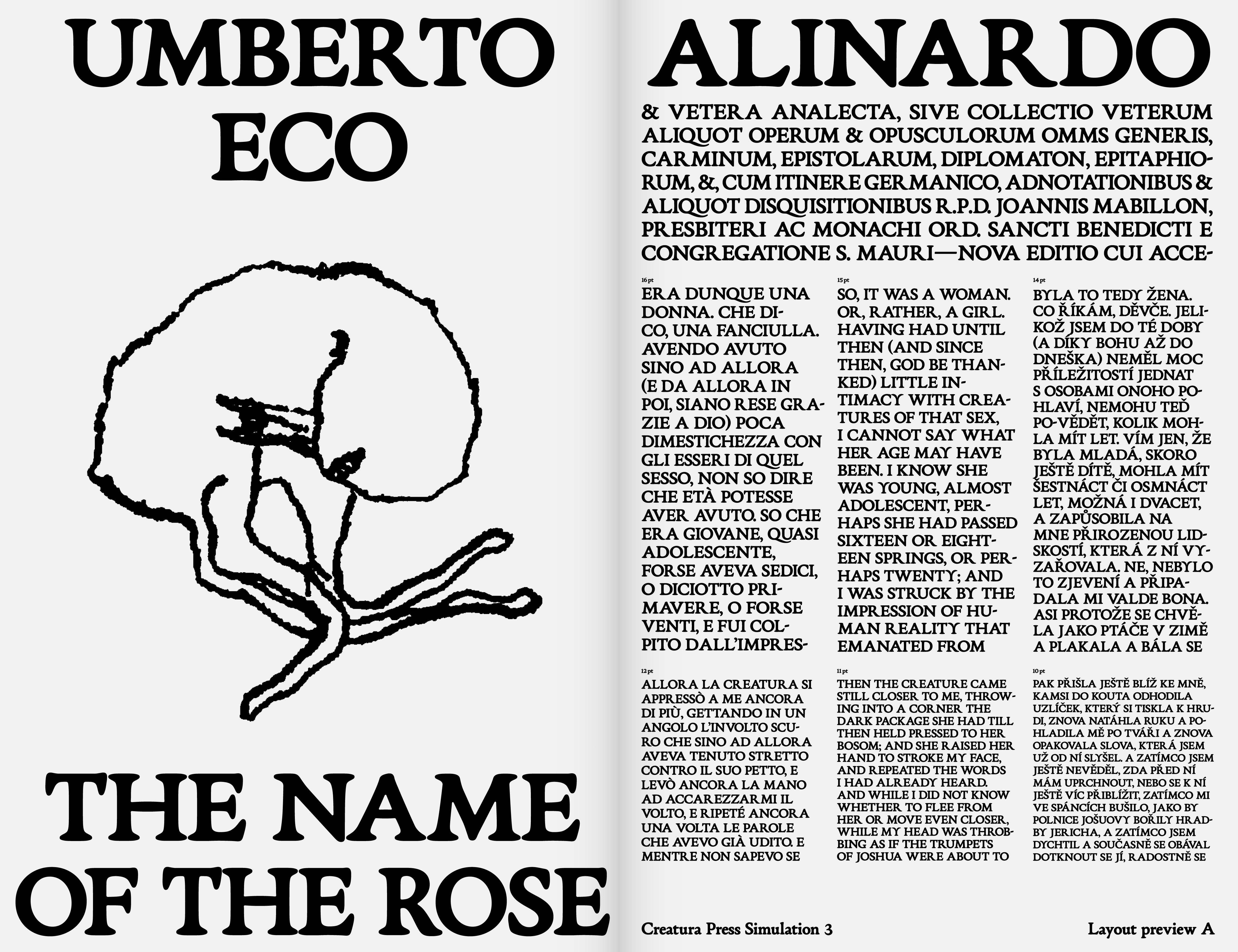 The cover layout for Umberto Eco's 